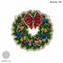 DIY Beaded Door Wreath Kit "Christmas" Embroidery on wood, Home decoration