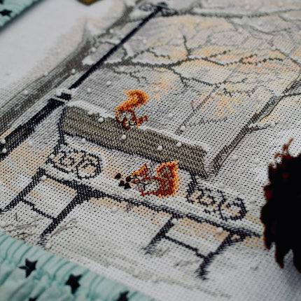 DIY Counted Cross Stitch Kit "In the winter park"