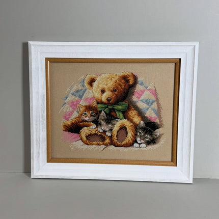 DIY "Teddy & Kittens" 14.2"x11.8"