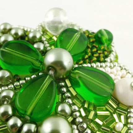 Beadwork kit for creating broоch "Symbol of luck"