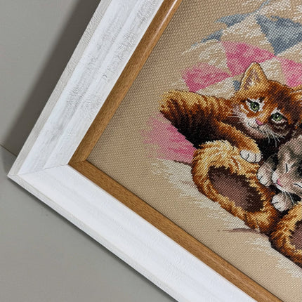 DIY "Teddy & Kittens" 14.2"x11.8"