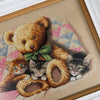 DIY "Teddy & Kittens" 14.2"x11.8"