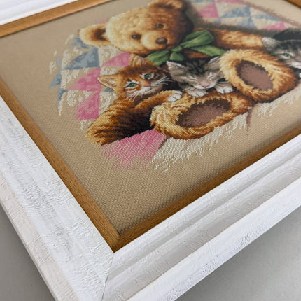 DIY "Teddy & Kittens" 14.2"x11.8"