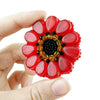 Beadwork kit for creating broоch "Gerbera"