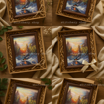 DIY Counted Cross Stitch Kit "Kiss of the winter sun"