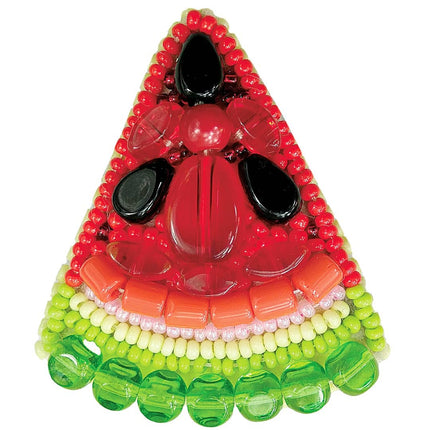 Beadwork kit for creating broоch "Water-melon"