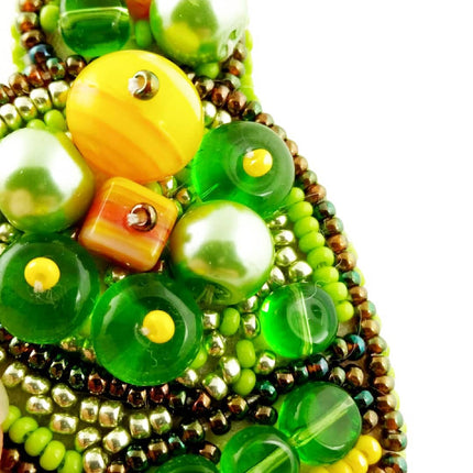 Beadwork kit for creating broоch "Bright cactus"