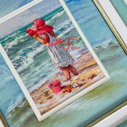 DIY "Girl at the Beach" 5.1"x7.1"