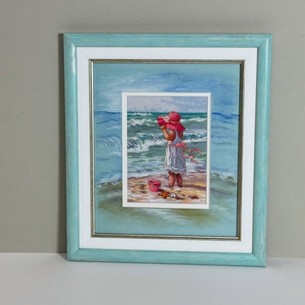 DIY "Girl at the Beach" 5.1"x7.1"