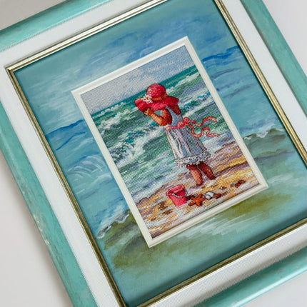 DIY "Girl at the Beach" 5.1"x7.1"