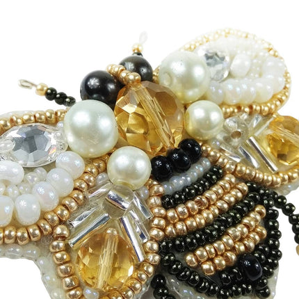 Beadwork kit for creating broоch "Bee"