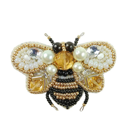 Beadwork kit for creating broоch "Bee"