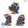 Christmas Bead Embroidery Kit "Winter birds" Set 3 pcs Christmas tree toys