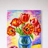 DIY Printed Tapestry Kit “ A vase with tulips” Needlepoint Kit