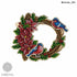 DIY Beaded Door Wreath Kit "Bullfinches" Embroidery on wood, Home decoration