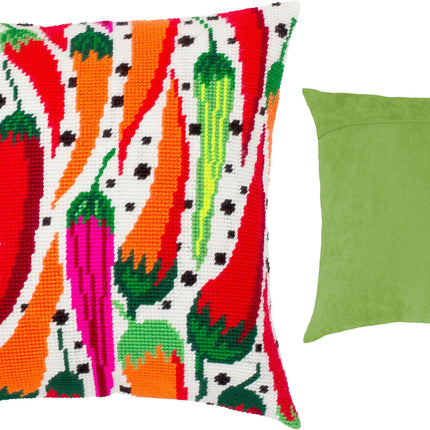 Needlepoint Pillow Kit "Chili peppers"