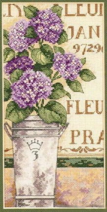 DIY "Hydrangea Floral" 3.9"x7.9"