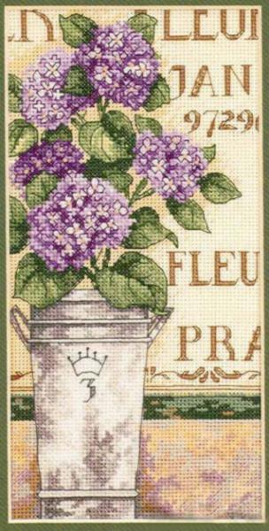 DIY "Hydrangea Floral" 3.9"x7.9"