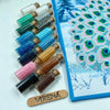 DIY Bead embroidery cushion cover kit "Winter peacock"