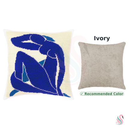 Needlepoint Pillow Kit "Blue nude"