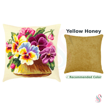 Needlepoint Pillow Kit "Vase with Violets"