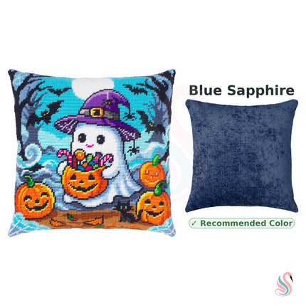 Needlepoint Pillow Kit "Ghost and treats"