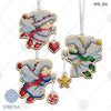 Christmas Bead Embroidery Kit Christmas toys "Christmas Angels" Set 3pcs Christmas tree toys