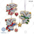 Christmas Bead Embroidery Kit Christmas toys "Christmas Angels" Set 3pcs Christmas tree toys