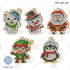 Christmas Bead Embroidery Kit Christmas toys "Santa and friends" Set 5 pcs Christmas tree toys