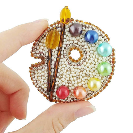 Beadwork kit for creating broоch "Palette"