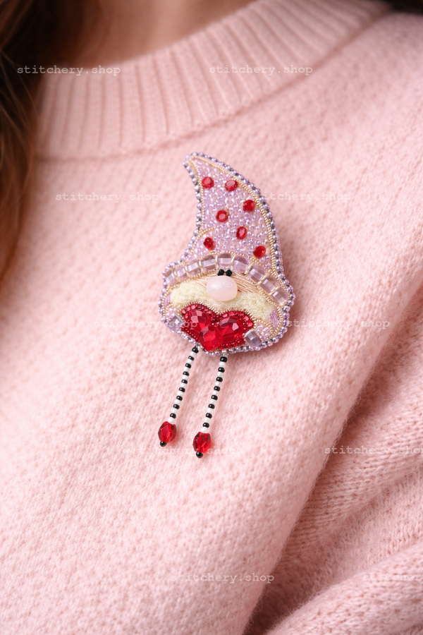 Beadwork kit for creating broоch 