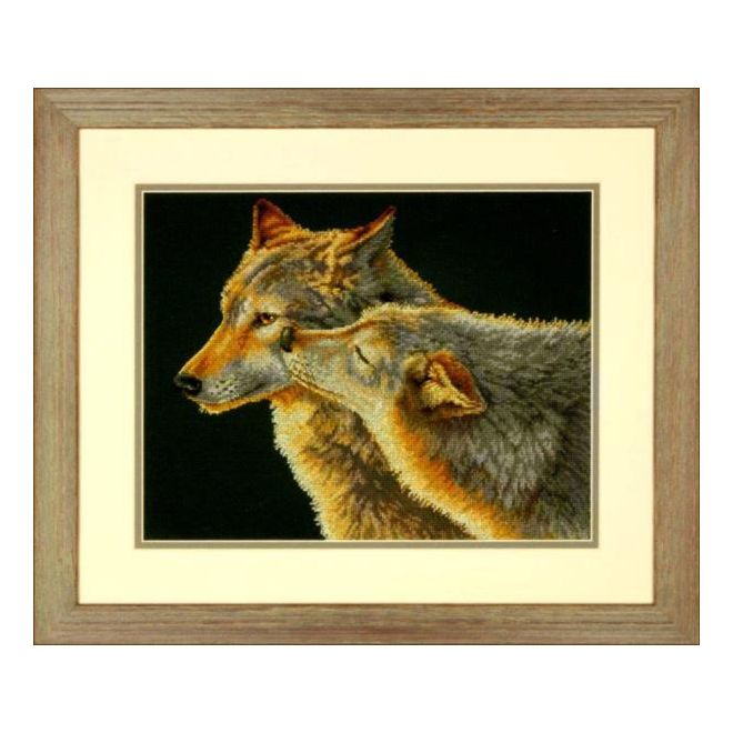 DIY "Wolf Kiss" 13.8"x10.6"