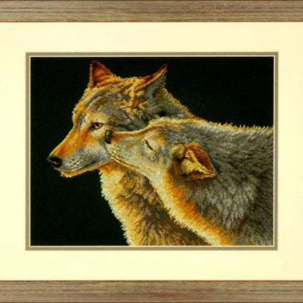 DIY "Wolf Kiss" 13.8"x10.6"