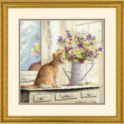 DIY "Kitten in the window" 12.0"x12.0"