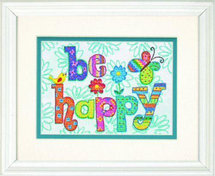 DIY "Be Happy" 6.7"x4.7"
