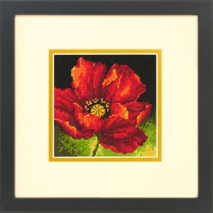 DIY "Red Poppy" 5.0"x5.0"