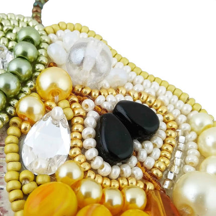 Beadwork kit for creating broоch "Pear"