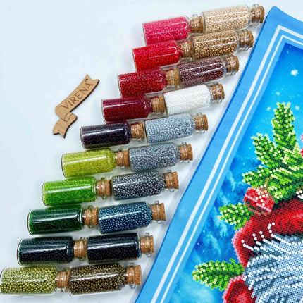 DIY Bead embroidery cushion cover kit "Christmas gnome "
