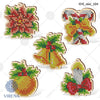 Christmas Bead Embroidery Kit Christmas toys Set 5 pcs Christmas tree toys