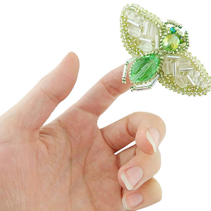 Beadwork kit for creating broоch "Bug"