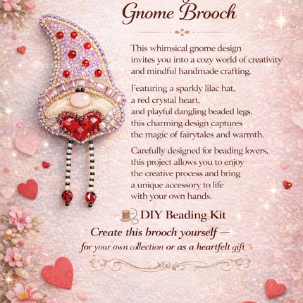 Beadwork kit for creating broоch ""