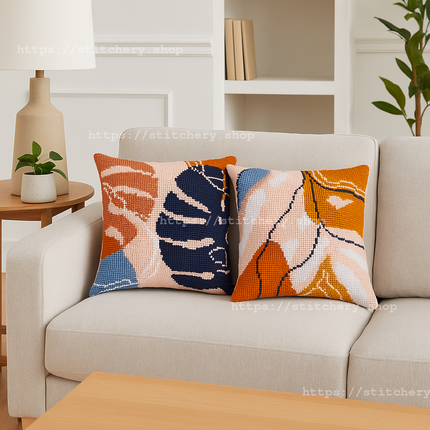 Cross Stitch Pillow Kit "Tropics modern"