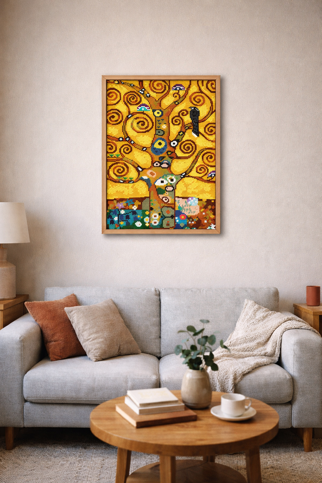DIY Printed Tapestry Kit ““The Tree of Life”, by Gustav Klimt” Needlepoint Kit