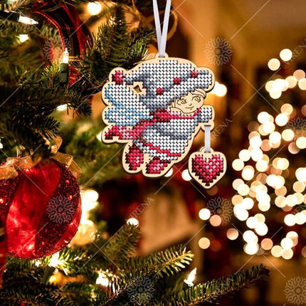Christmas Bead Embroidery Kit Christmas toys "Christmas Angels" Set 3pcs Christmas tree toys