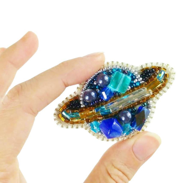 Beadwork kit for creating broоch 