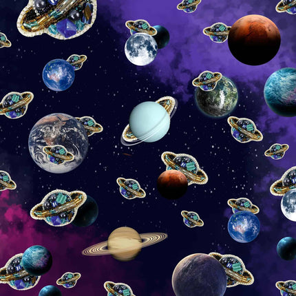 Beadwork kit for creating broоch "Planet"