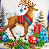 DIY Bead embroidery cushion cover kit "Christmas Reindeer"