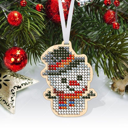 Christmas Bead Embroidery Kit Christmas toys "Santa and friends" Set 5 pcs Christmas tree toys
