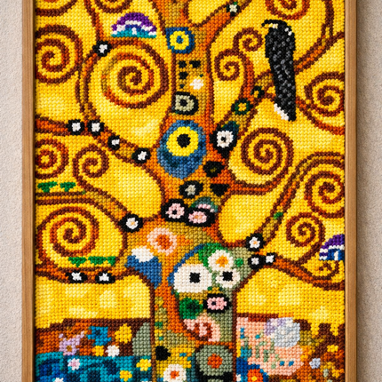 DIY Printed Tapestry Kit ““The Tree of Life”, by Gustav Klimt” Needlepoint Kit