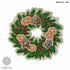 DIY Beaded Door Wreath Kit "Christmas" Embroidery on wood, Home decoration